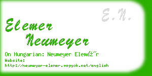 elemer neumeyer business card